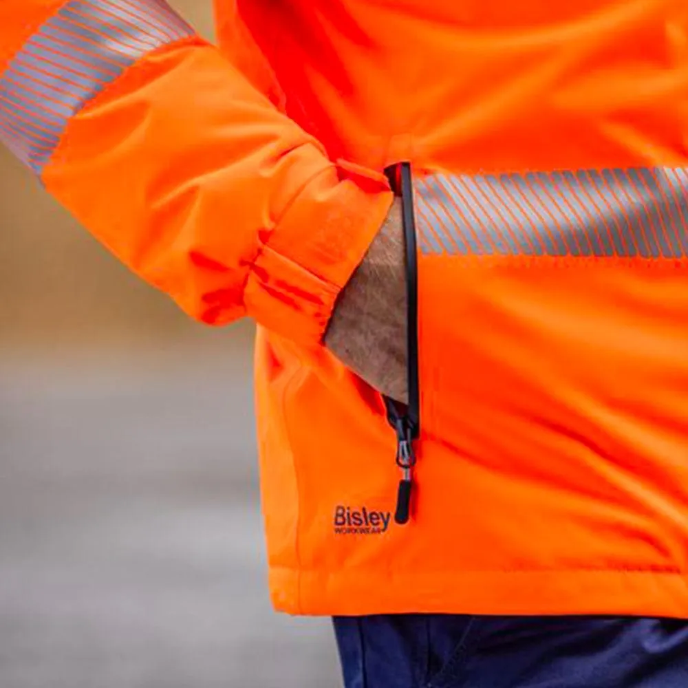 Bisley Taped Hi Vis Heated Jacket with Hood