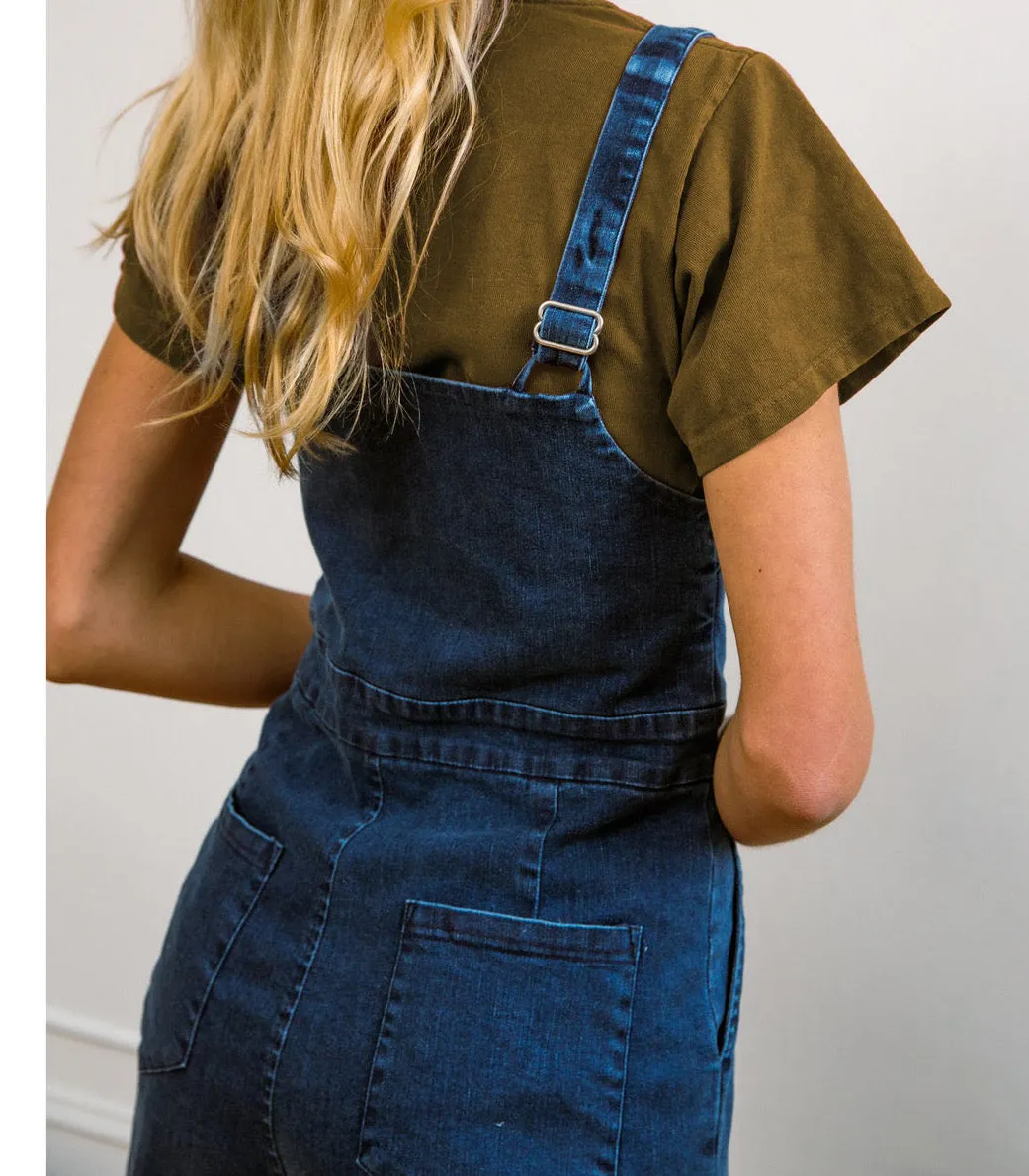 Claudia Washed Indigo Denim Jumpsuit
