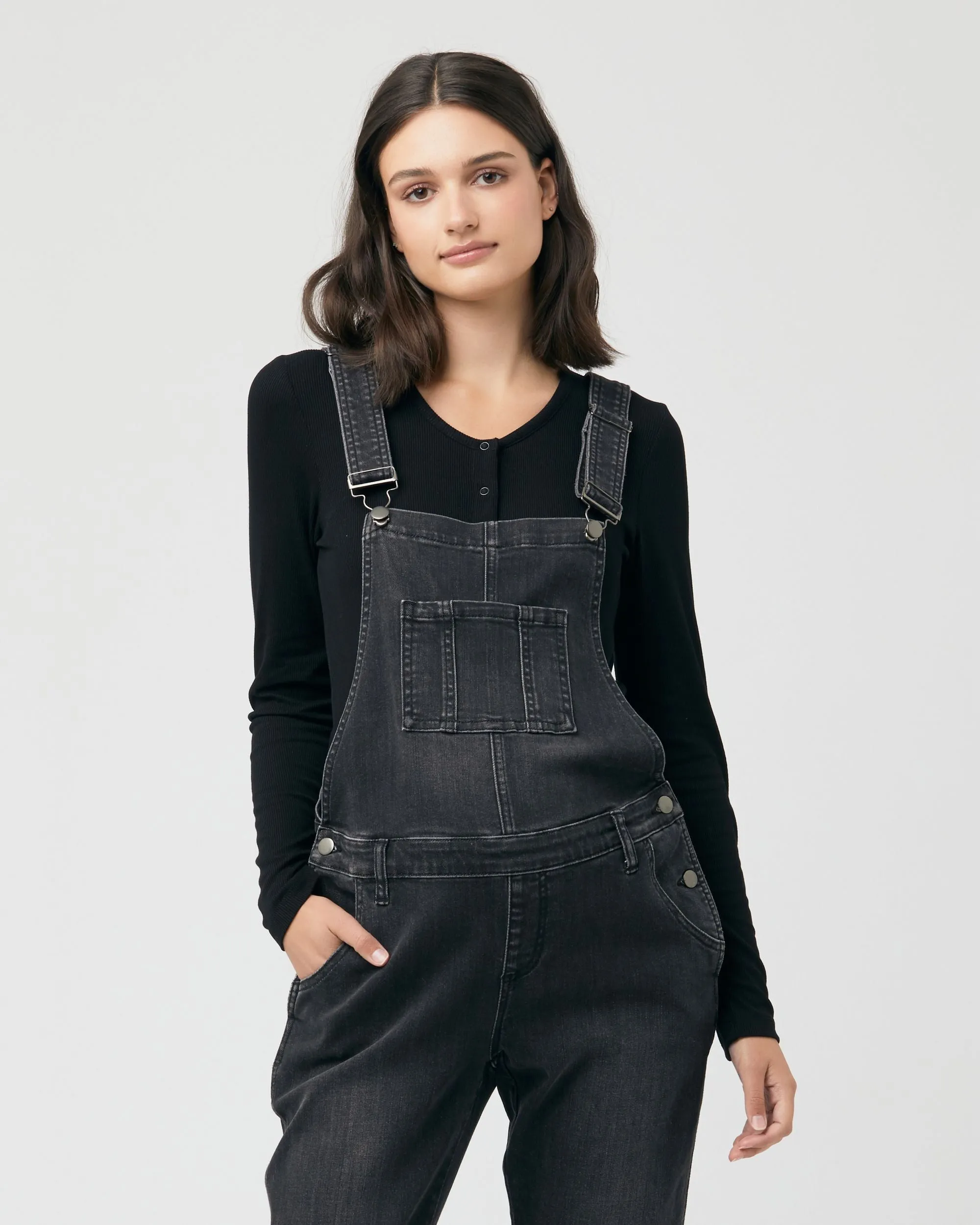 Denim Overalls Black
