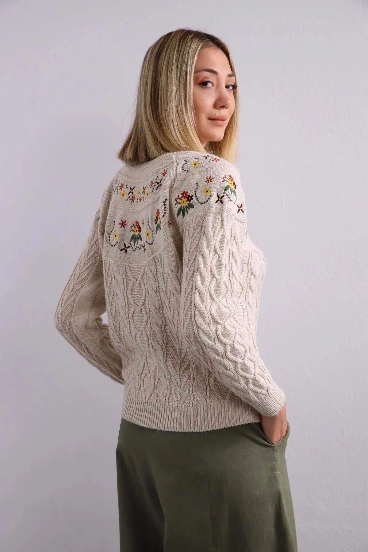 Heirloom Blossom Embroidered Sweater