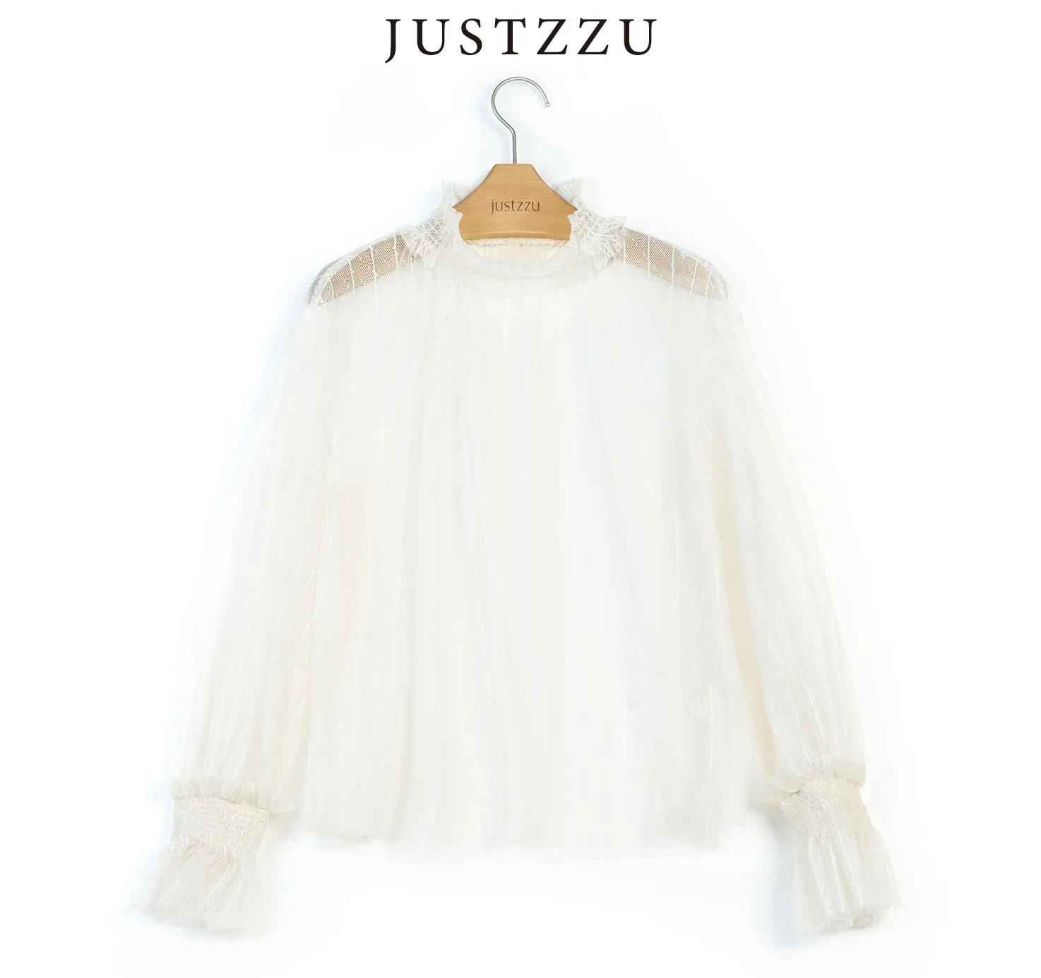 JUSTZZU Women's Chiffon Blouses