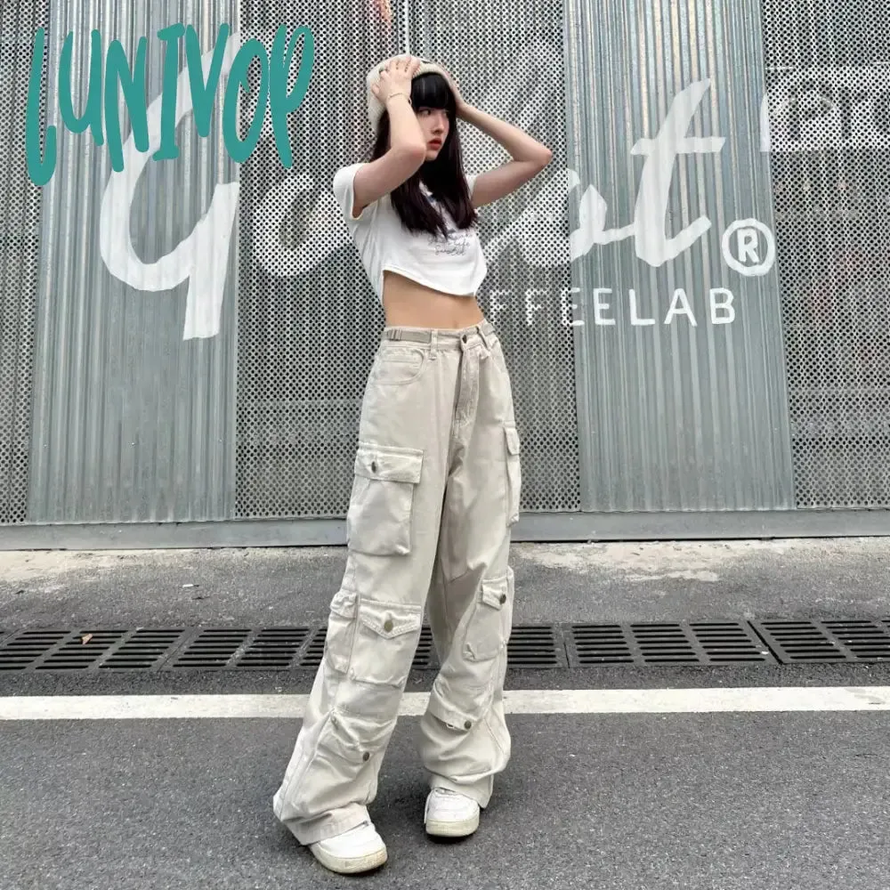 Lunivop concert outfit American Retro Functional Overalls Women's Ins High Street Fried Street Ruan Handsome Women's Ruan Handsome Pants Fashion