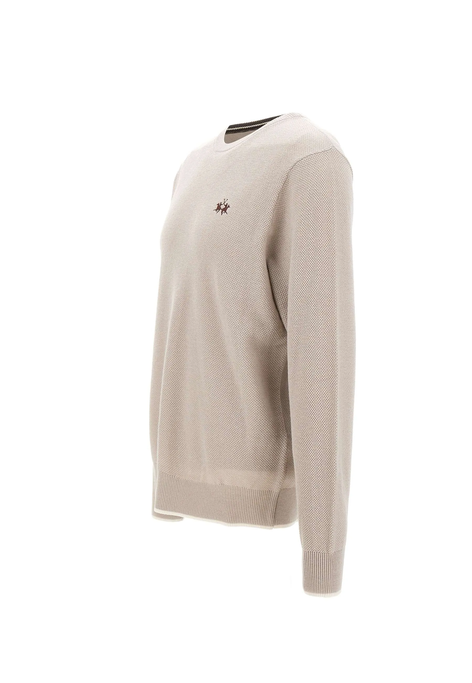 Men's Wool and Cotton Honeycomb Sweater