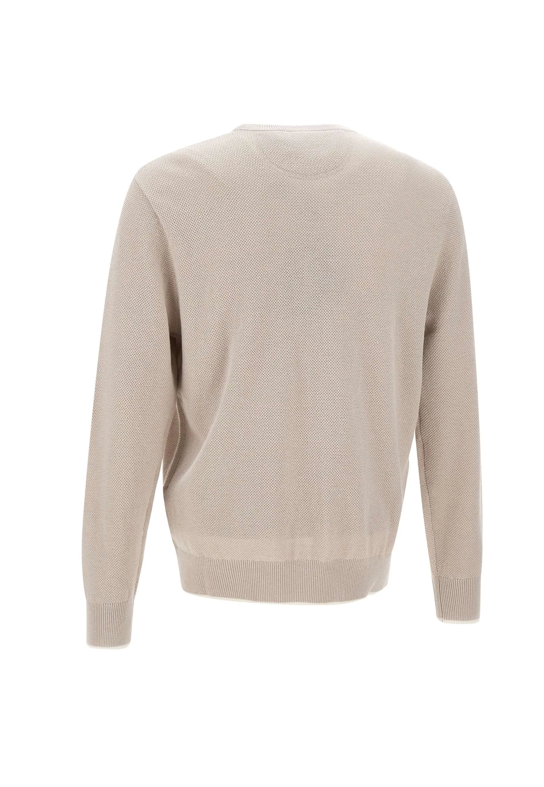 Men's Wool and Cotton Honeycomb Sweater