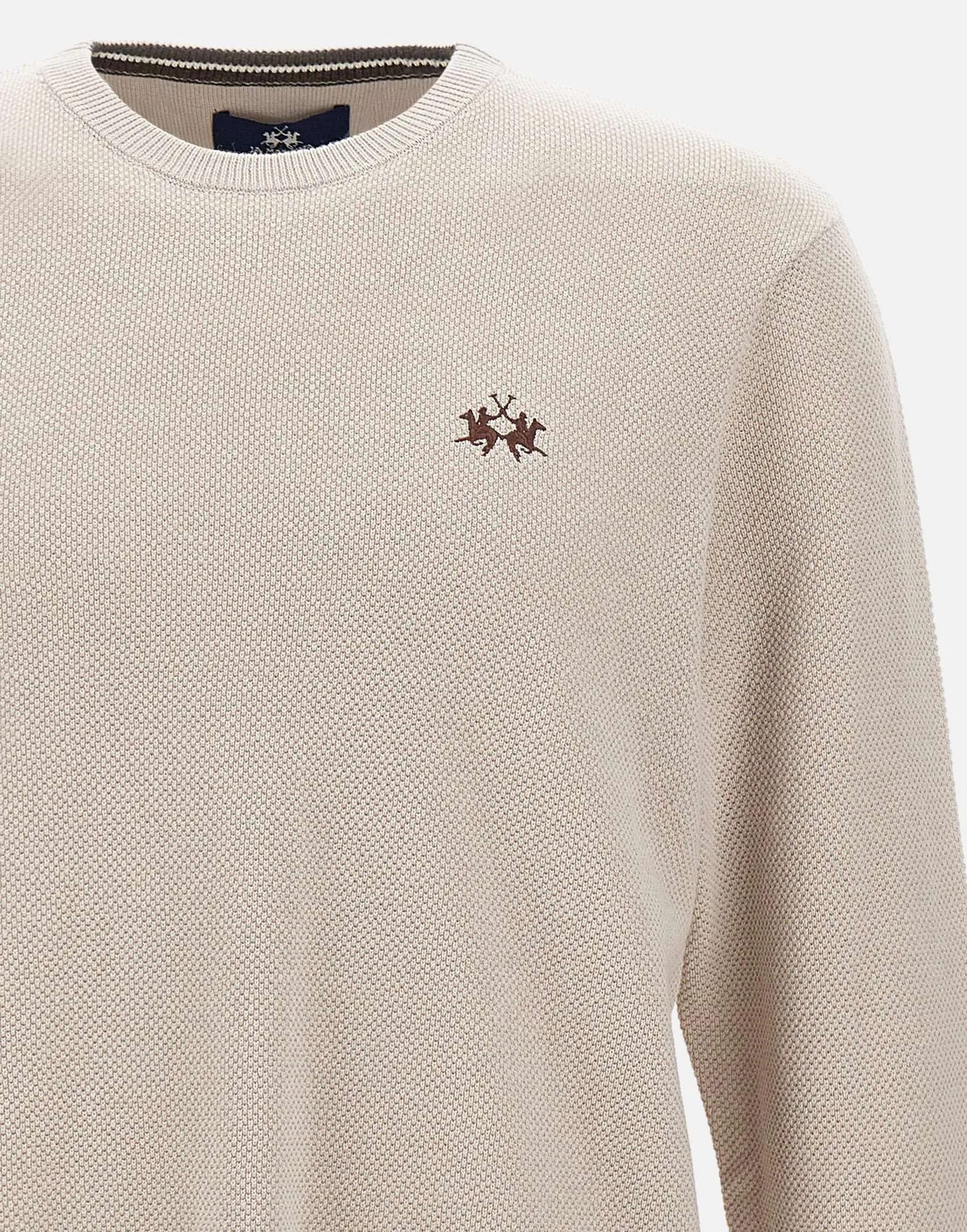 Men's Wool and Cotton Honeycomb Sweater