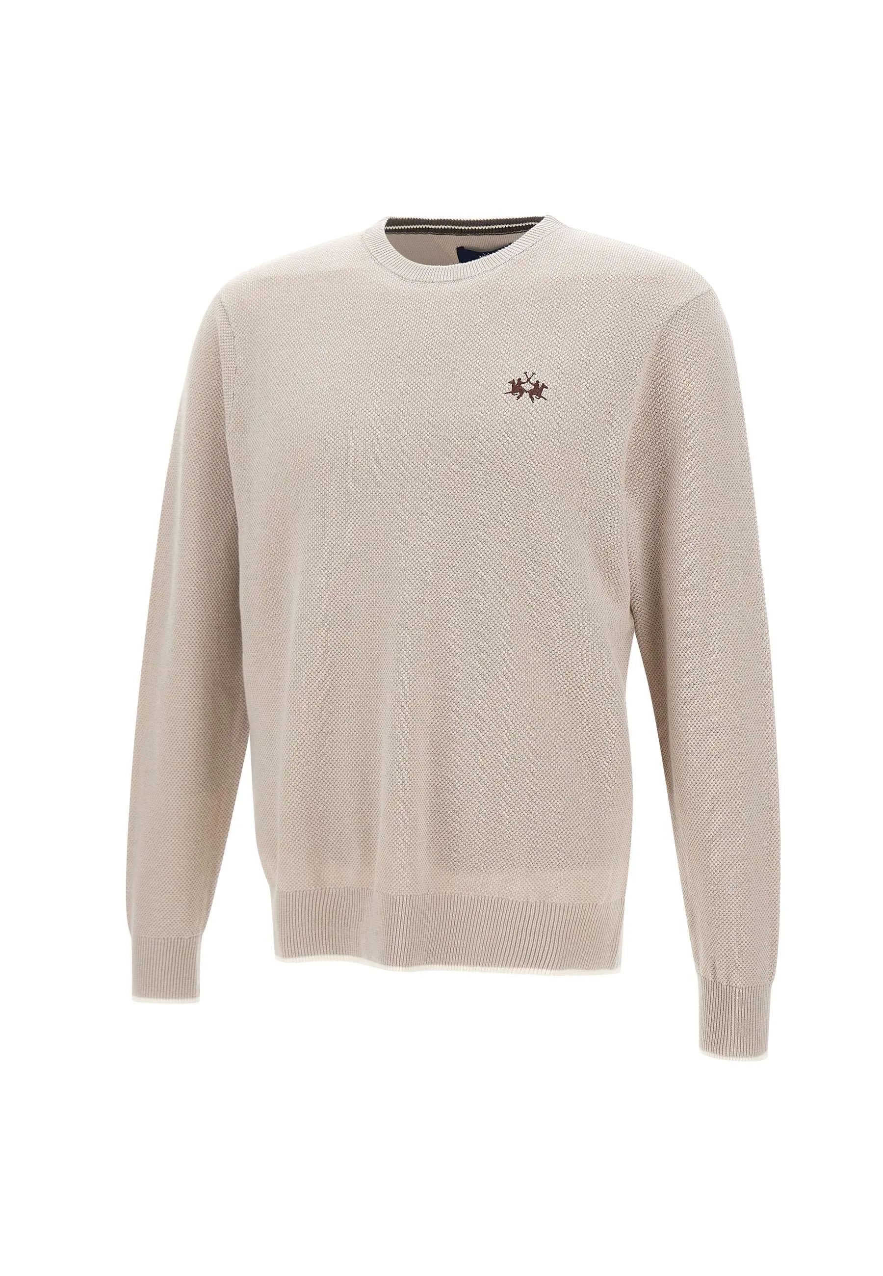 Men's Wool and Cotton Honeycomb Sweater