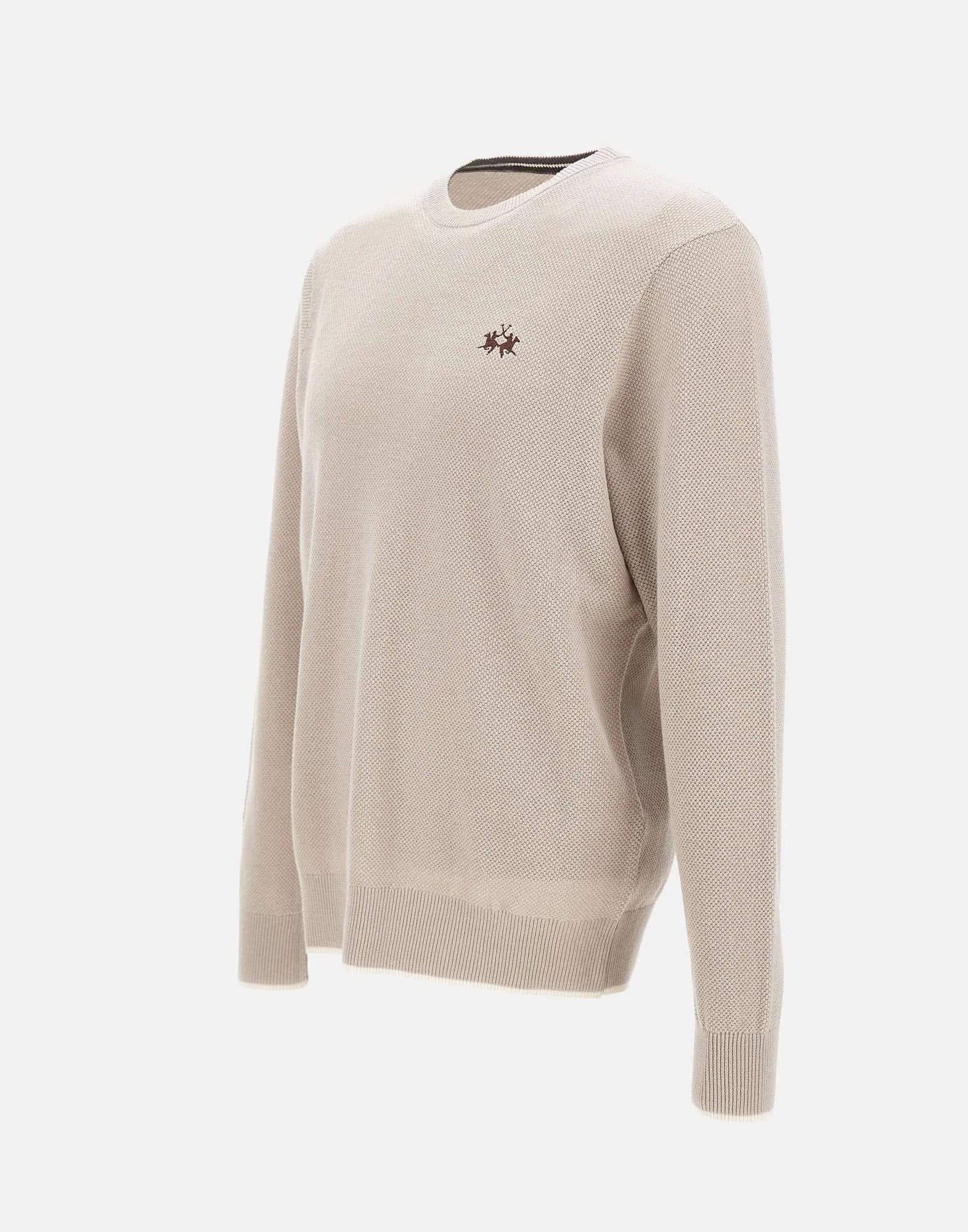 Men's Wool and Cotton Honeycomb Sweater