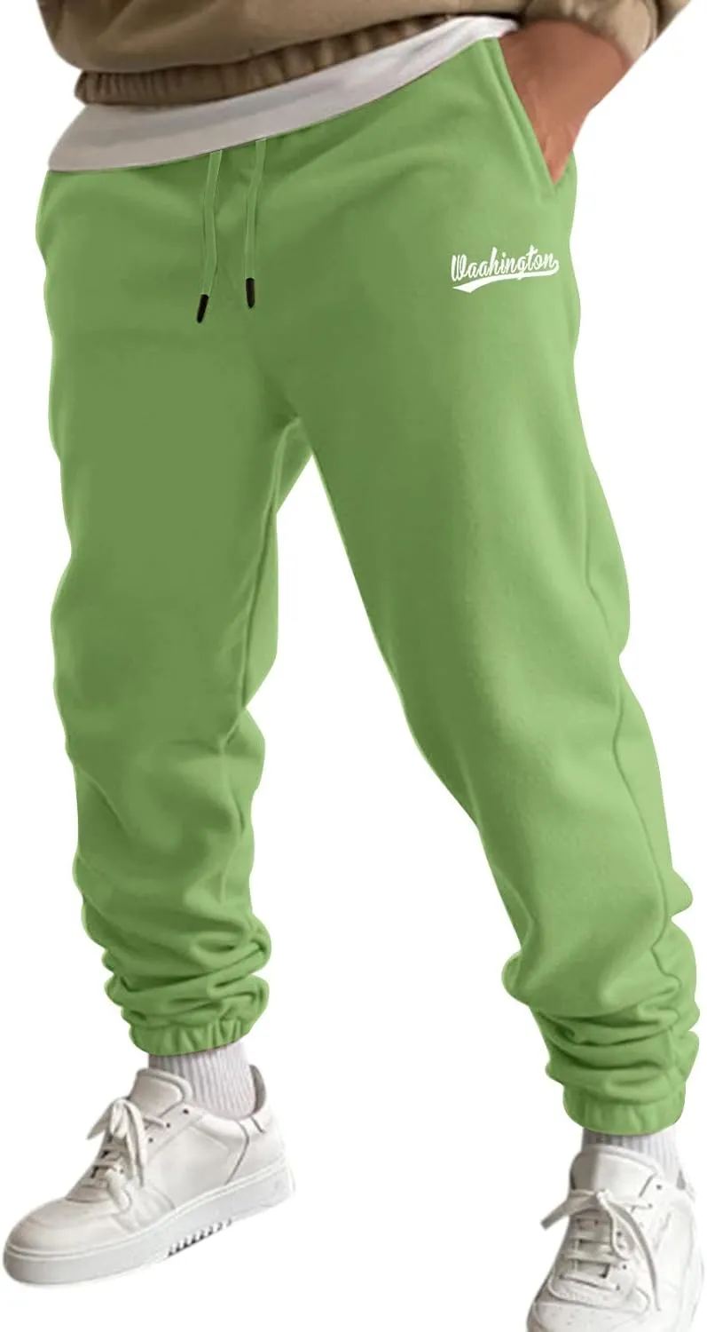 Mens Workout Cargo Sweatpants Sports Pant Men's Cargo Pants Elastic Waist Joggers Solid Casual Multi Pockets Outdoor