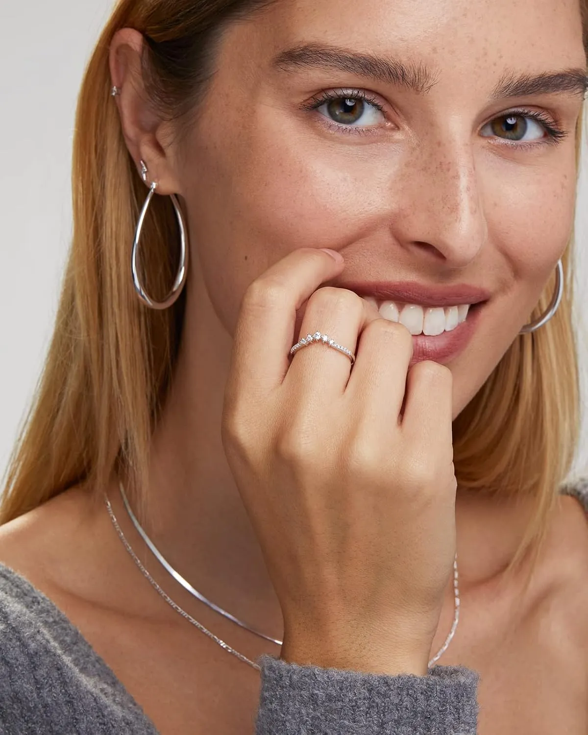 MILLA Oval Hoop Earrings - 14K Gold Plated, Rose Gold Plated and Sterling Silver Plated Hoop Earrings for Women - Hypoallergenic & Lightweight