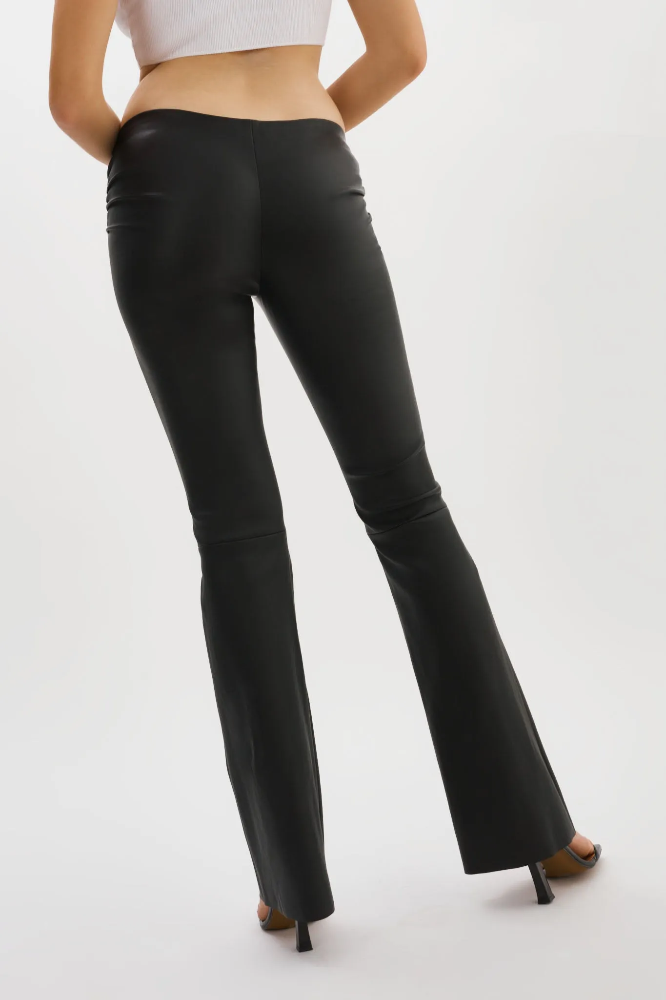 NADDA | Leather Low Rise Pants