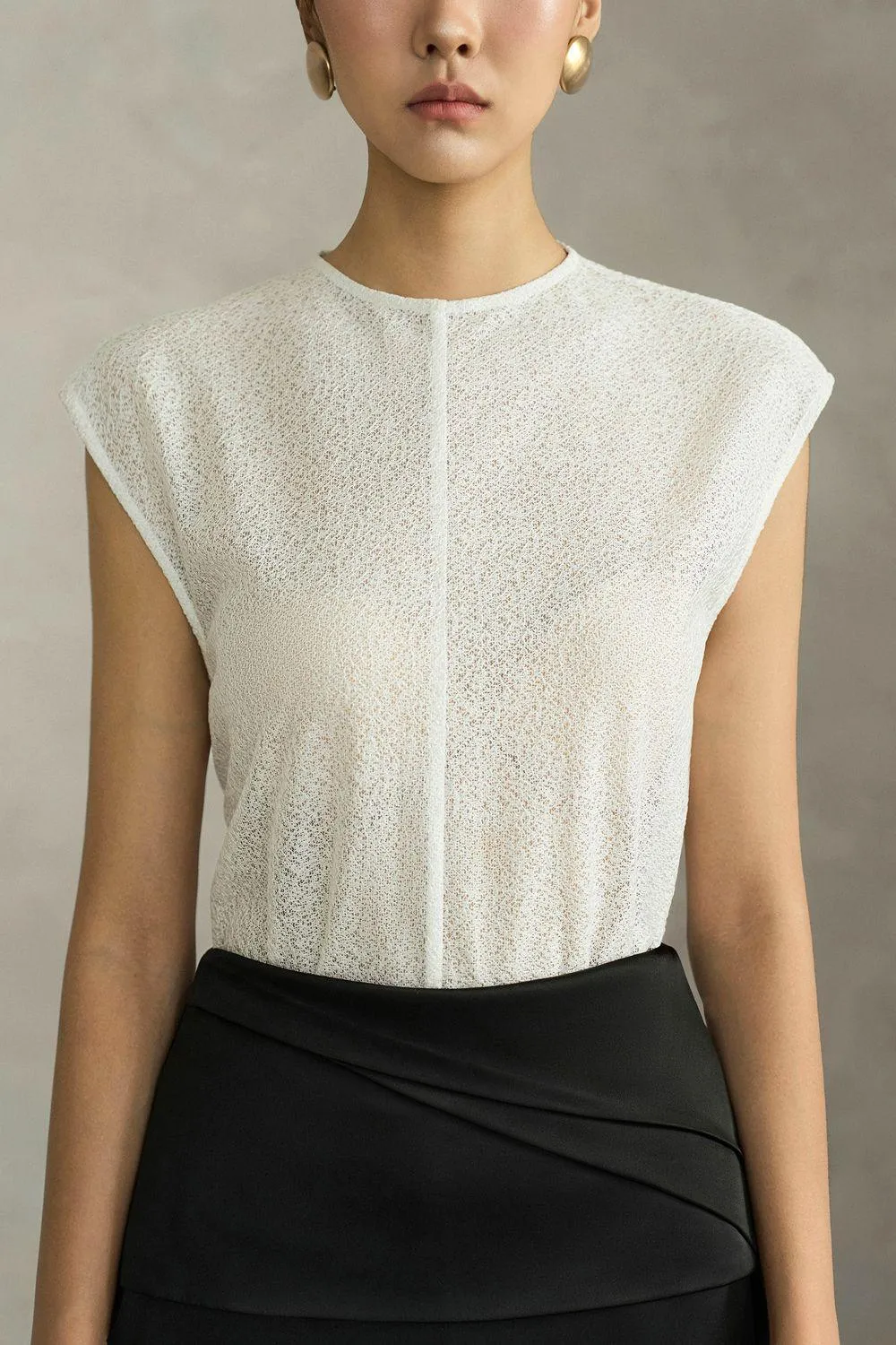 Pearl Straight Cap Sleeved Lace Top