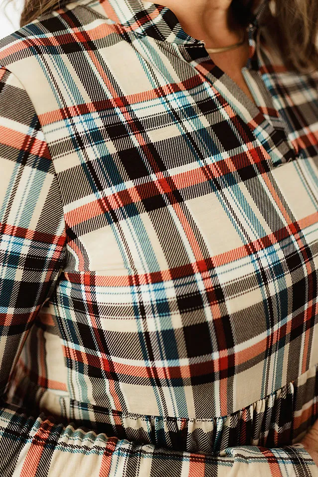 Plaid Tiered Dress