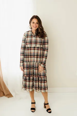 Plaid Tiered Dress
