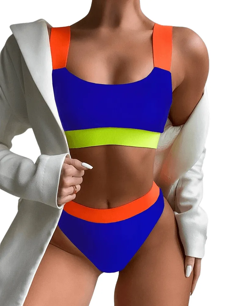 Plate Belt Bikini Set - Two-Piece Stylish Swimwear