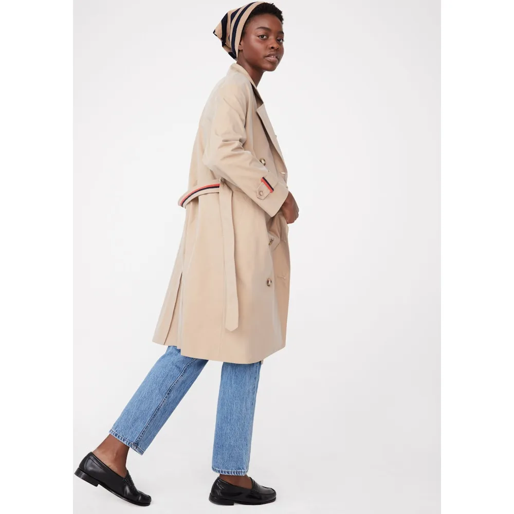 Rox Trench Coat in Khaki