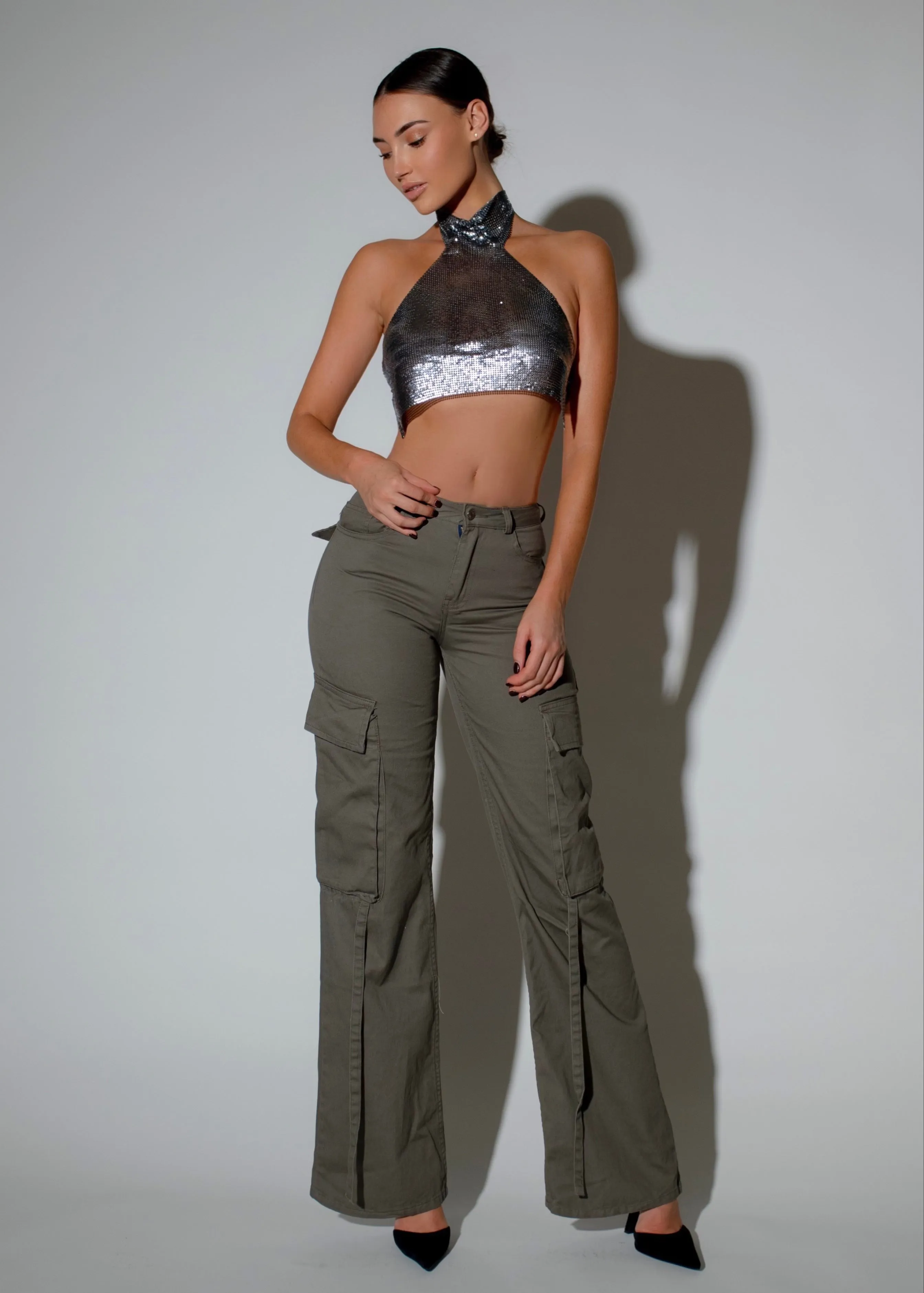 THE BRIANNA TOP GREY