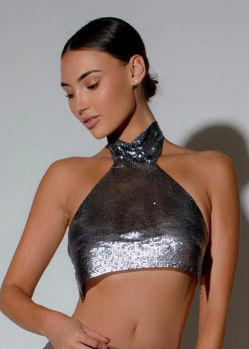 THE BRIANNA TOP GREY