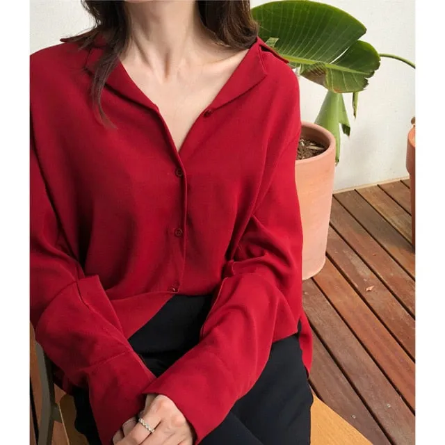 womens tops and blouses solid white chiffon blouse